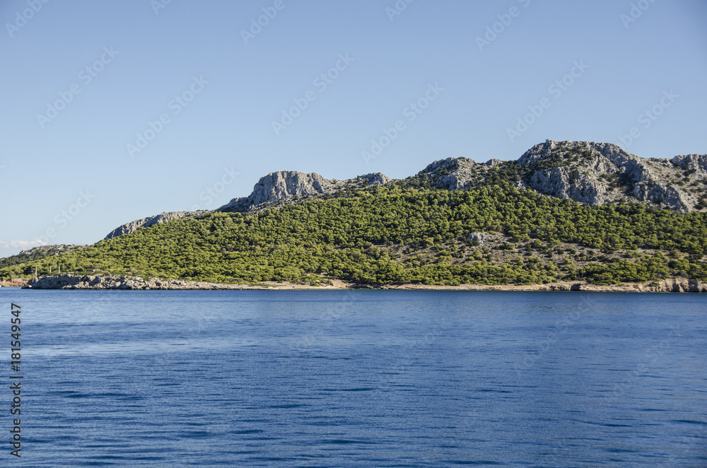 territorial view of the island of egina