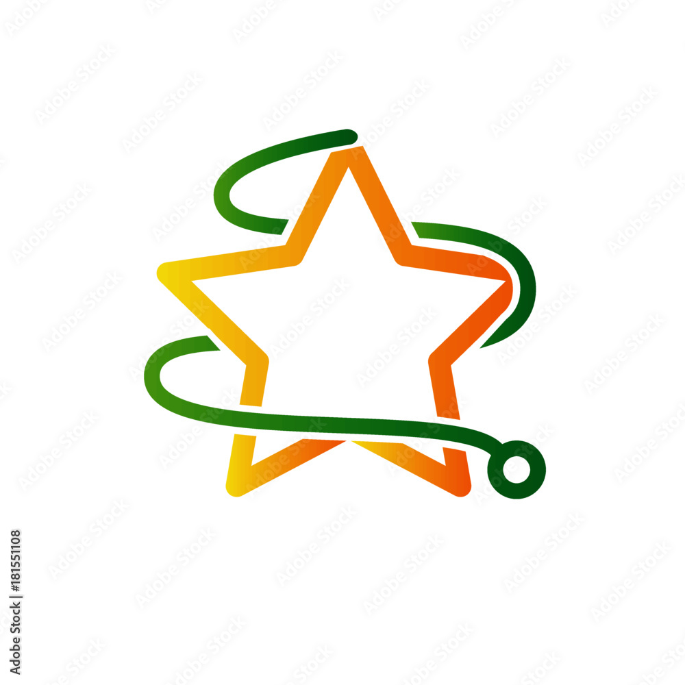 Obraz premium star tech logo