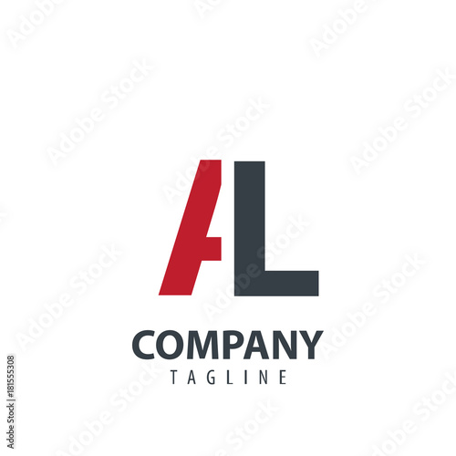 Initial Letter AL Design Logo