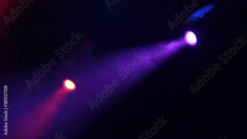 Flashing stage lights, low angle