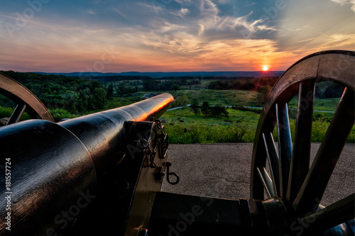 Sunset Over Gettysburg Battlefield