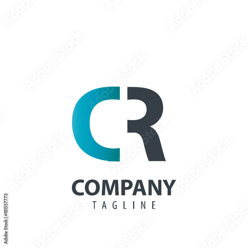 Initial Letter CR Design Logo