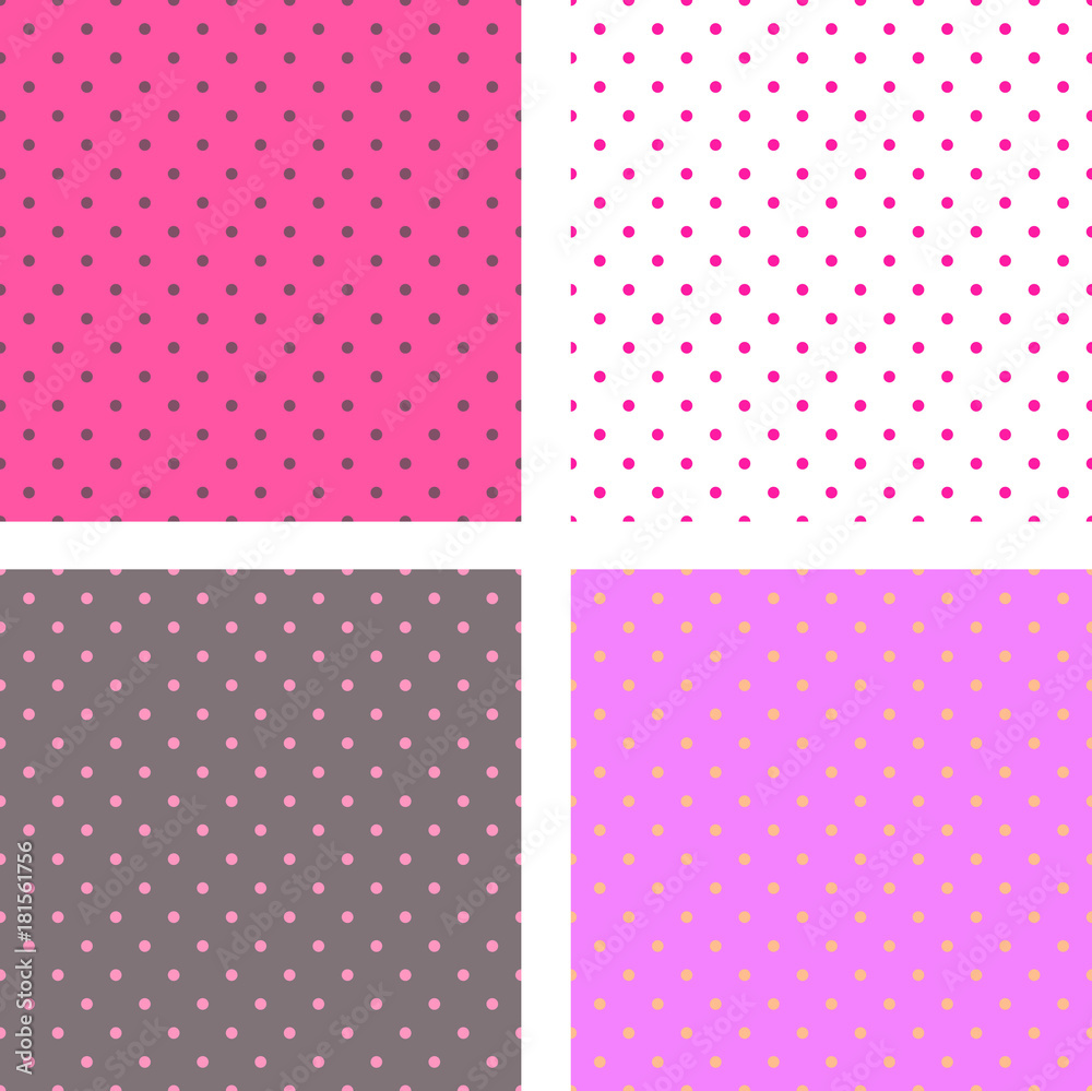 A set of seamless texture with small circles A set of seamless texture with small circles