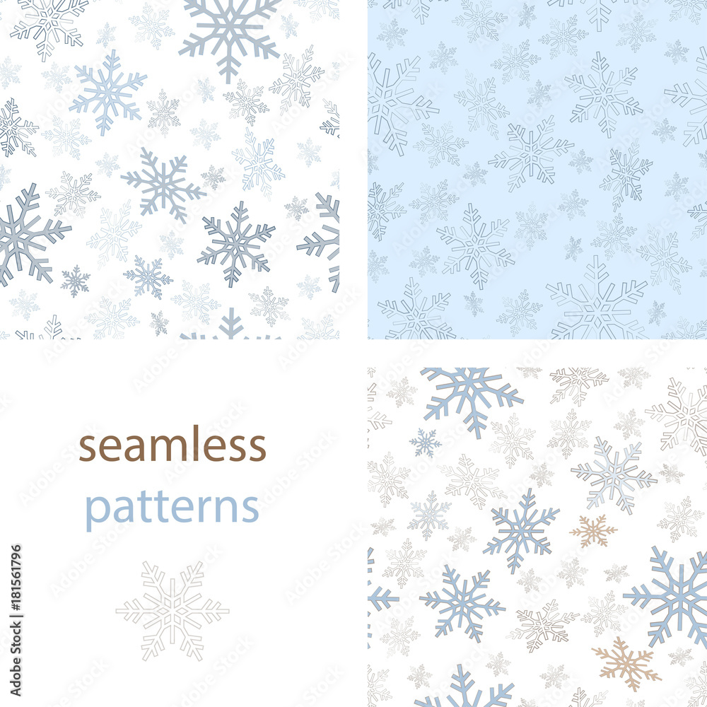 snowflakes background for the new year and Christmas design