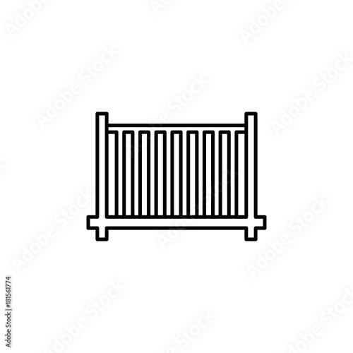 baby bed line icon