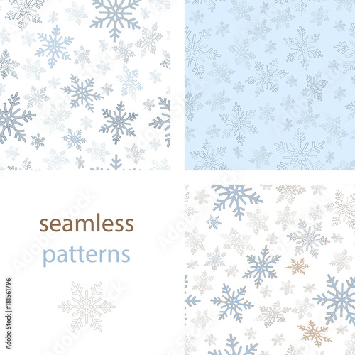 snowflakes background for the new year and Christmas design