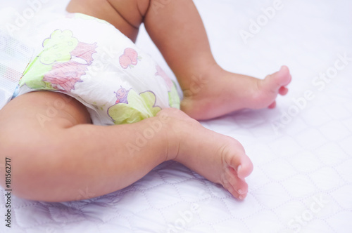 Fototapeta Naklejka Na Ścianę i Meble -  Baby Wearing Diapers