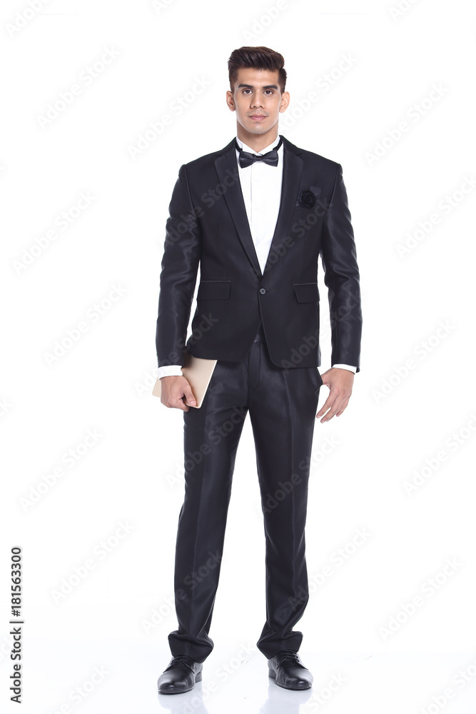 Figure, Business Man Stand in dark Blue Black Suit Figure, Business Man Stand in dark Blue Black Suit