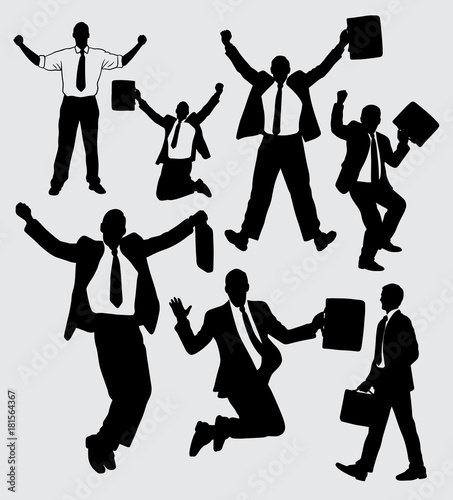 Manager and boss businessman silhouette. Good use for symbol, logo, web icon, mascot, sign, sticker, or any design you want.