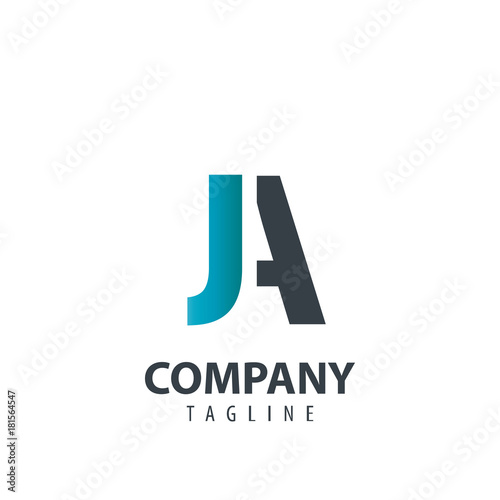 Initial Letter JA Design Logo photo