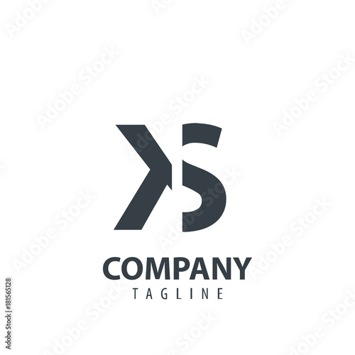 Initial Letter KS Design Logo