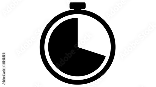 stopwatching appearing then counting down for 10 seconds then disappearing black