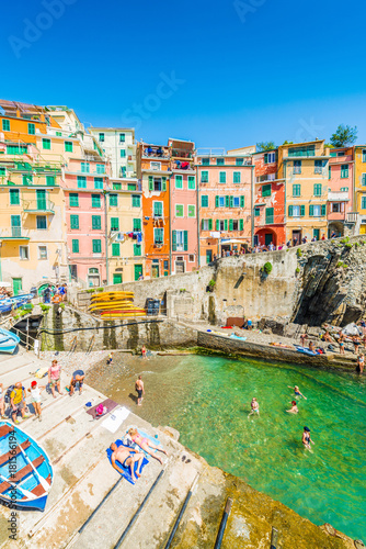 Fotografiet Riomaggiore in Cinque Terre, Liguria, Italy.