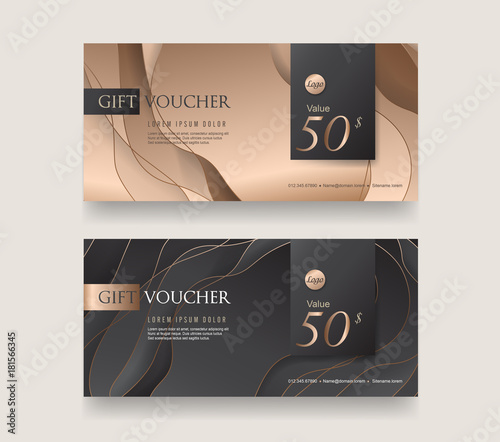 Gift Voucher discount template. Vector illustration.