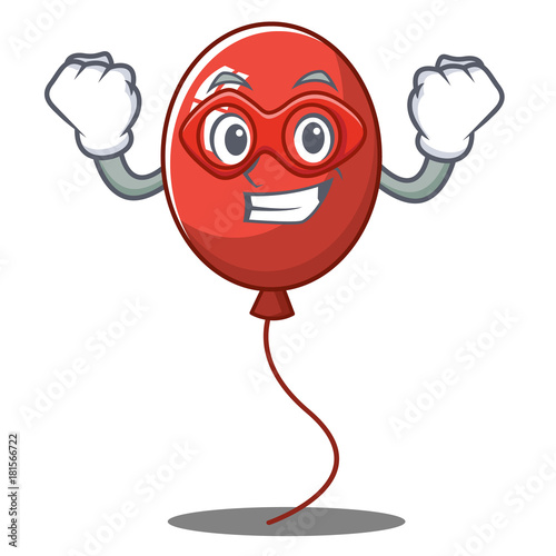 Super hero balloon character cartoon style