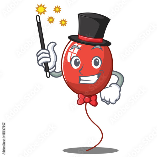 Magician balloon character cartoon style