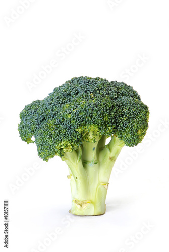 Fresh broccoli isolated on white background       