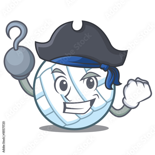 Pirate volley ball character cartoon