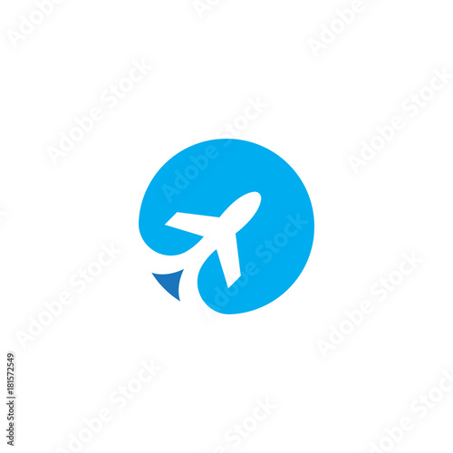 travel plane logo template
