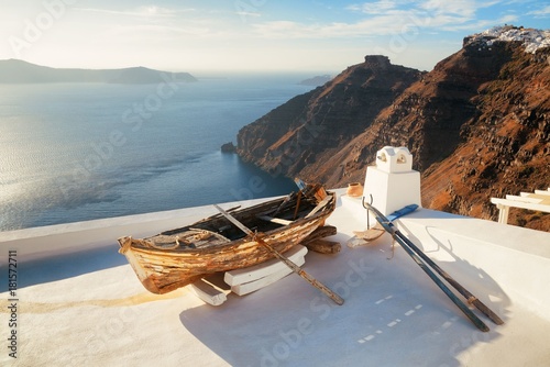 Santorini island leisure life boat