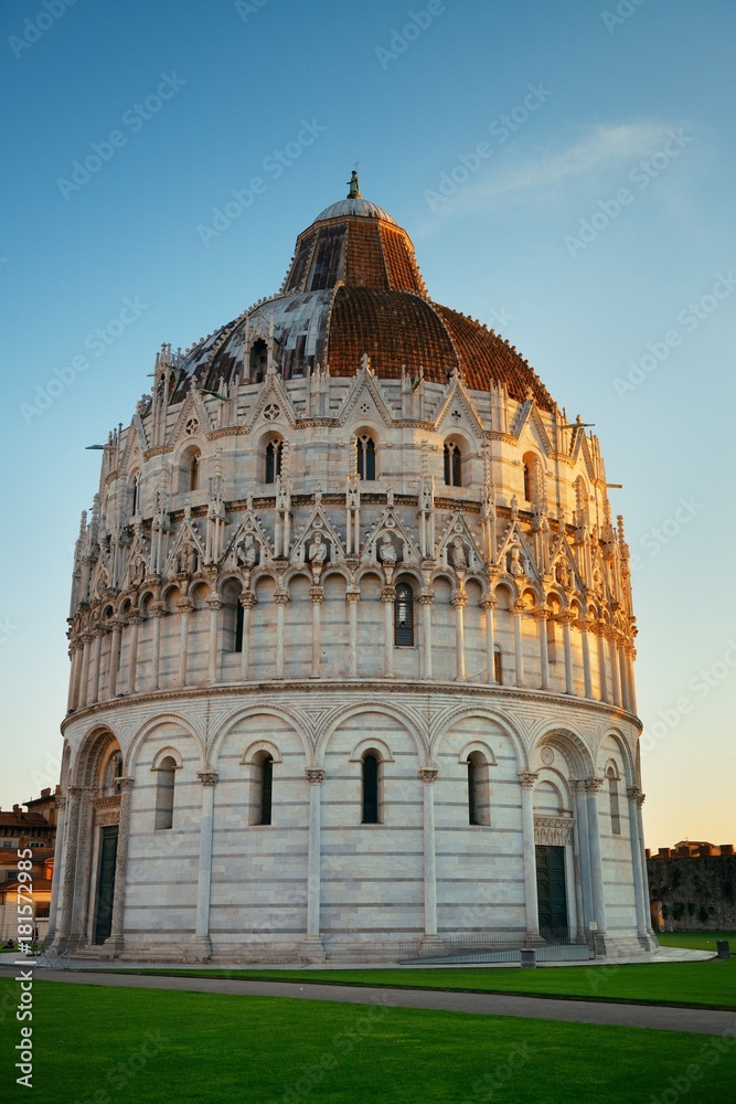 Pisa Piazza dei Miracoli sunset