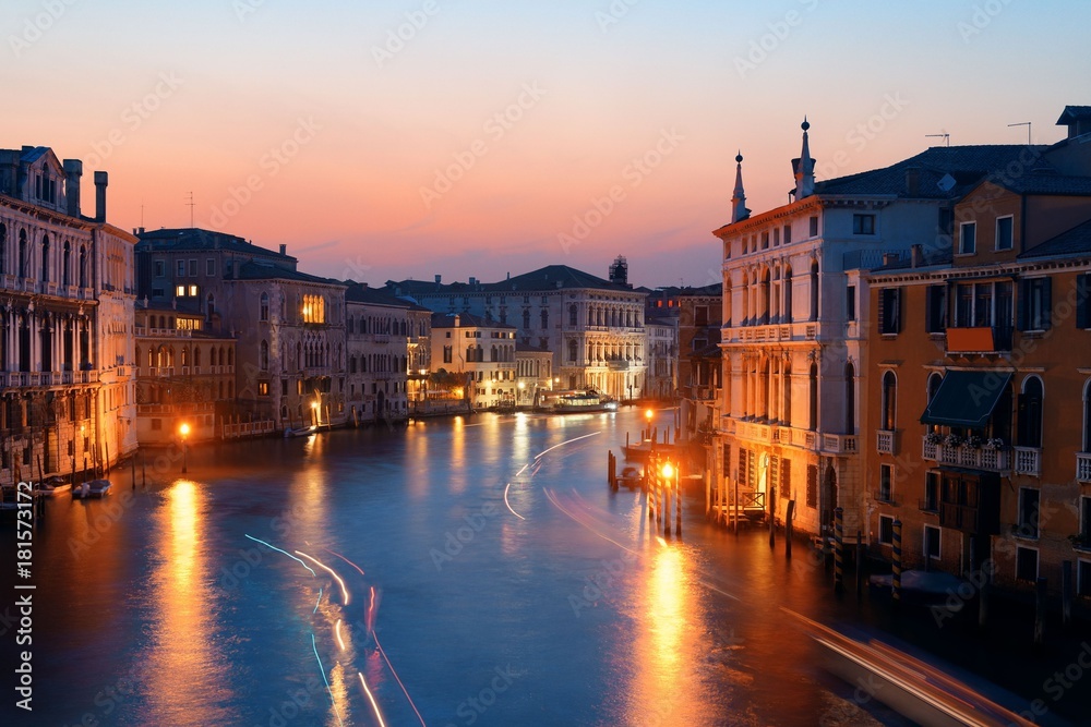 Venice canal sunset