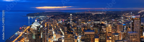 Seattle rooftop panorama