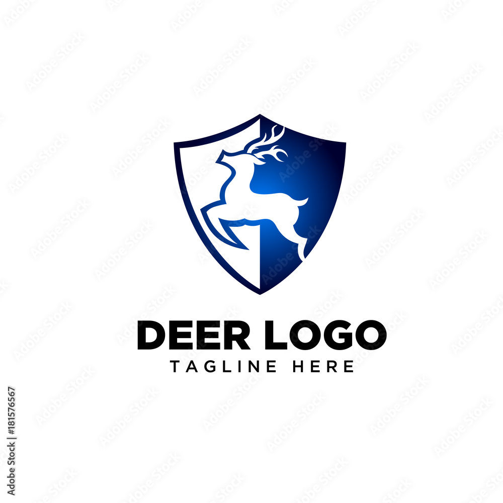 Shield Jump deer logo Shield Jump deer logo