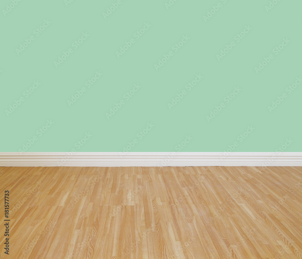 House wall painted with cyan shade with wood design flooring House wall painted with cyan shade with wood design flooring