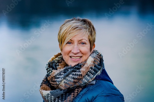 Blonde Adult Woman Outdoors