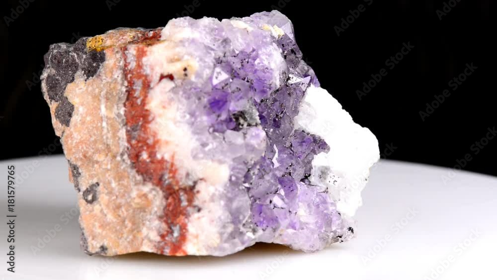 Amethyst auf Drehteller