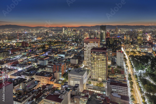 Mexico city at night. © coralimages
