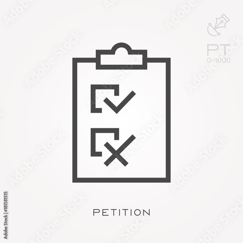 Line icon petition