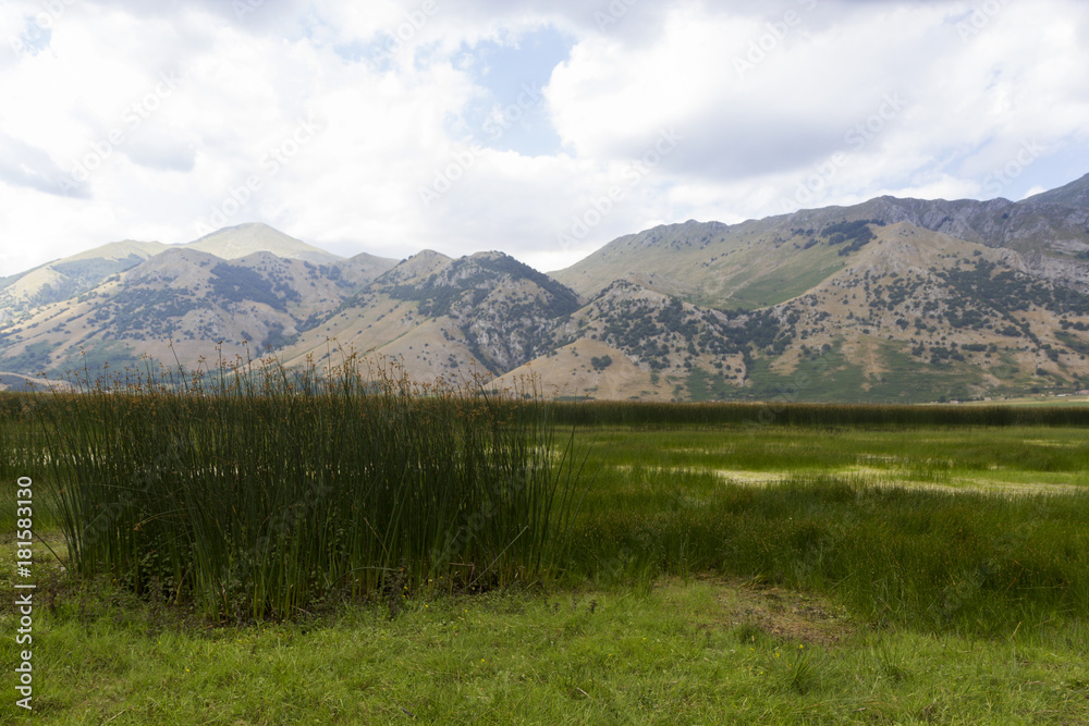 mountain lake in matese park