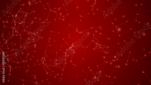 Red background with plexus effect