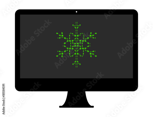 Pixel Icon PC - Schneeflocke