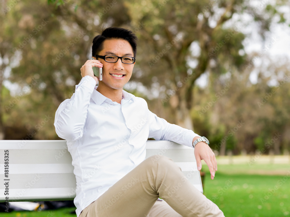 Businessman portrait with mobile phone outdoors Businessman portrait with mobile phone outdoors