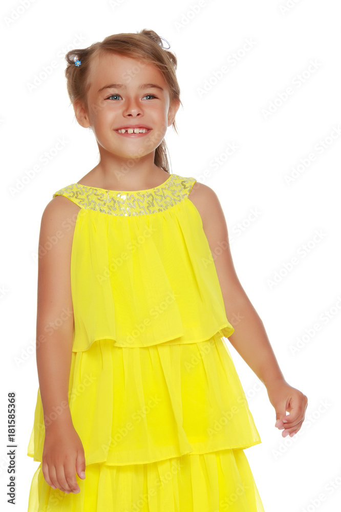 Fashionable little girl in a dress Fashionable little girl in a dress