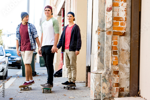 Skateboarding at the street