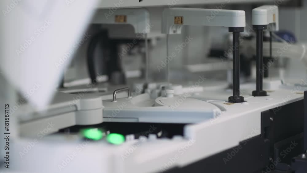 Medical equipment. Research in laboratory, medicine scanner test machine for donor blood.
Medical equipment. Research in laboratory, medicine scanner test machine for donor blood.