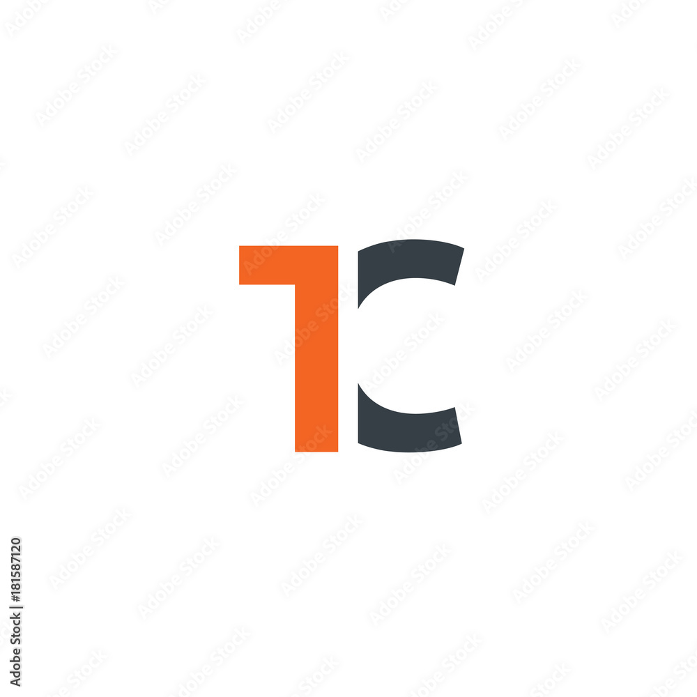 Initial Letter TC Design Logo Stock Vector | Adobe Stock