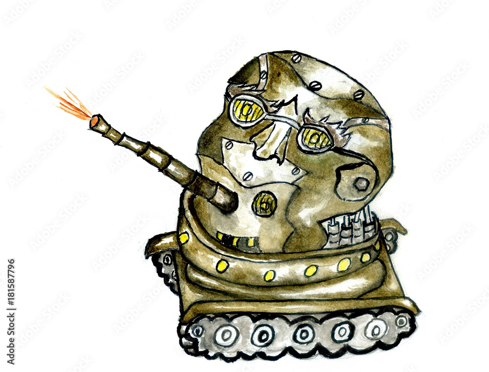 Fototapeta premium Robot Warrior Art