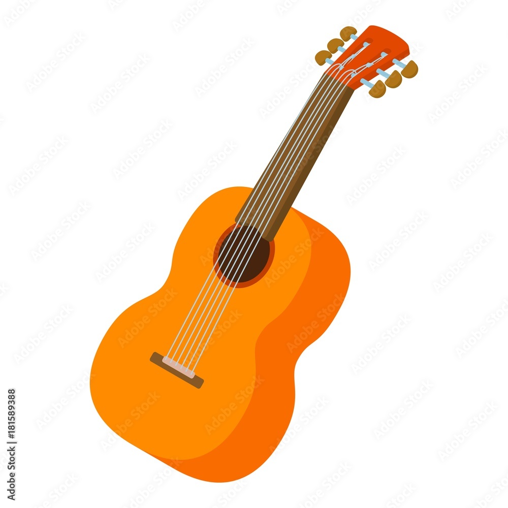 Fototapeta premium Guitar icon, isometric style
