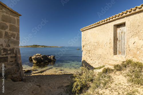 Siedlung am Platja d'es Dolç, , Colònia de Sant Jordi, Ses Salines, Balearen, Spanien