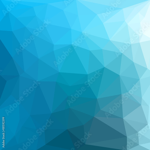 Light blue cool vector Low poly crystal background. Polygon design pattern. Low poly illustration background.