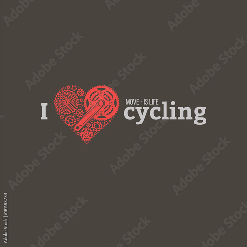 vector bicycle emblem