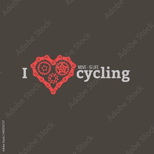 vector bicycle emblem