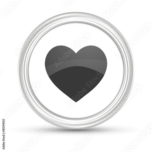 Weißer Button - Herz - Liebe