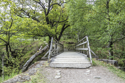 Bridge over the River Nevis, Scotland photo