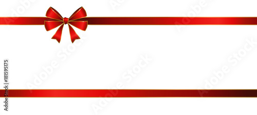 Weihnachten Schleife Rot Gold - Doppel